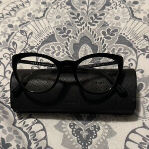 Prada Women's Black Cat-Eye Glasses